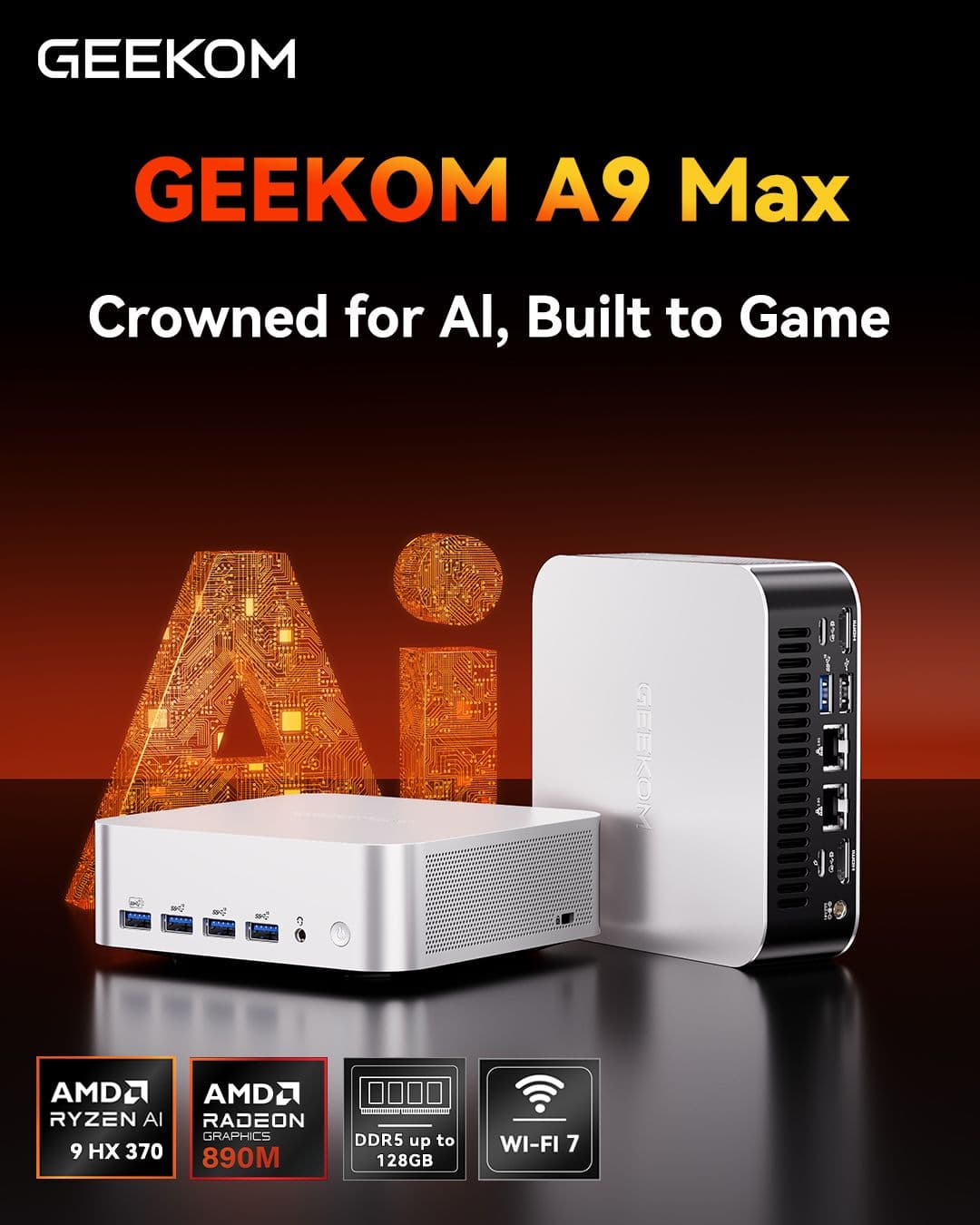 GEEKOM A9 MAX (AMD RYZEN AI 9 HX 370)