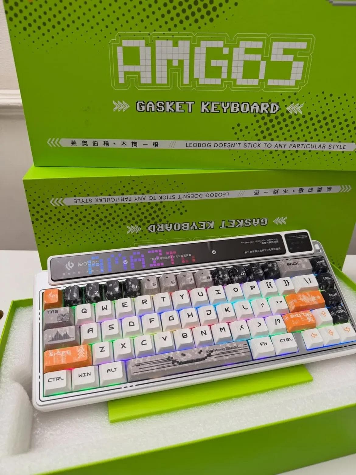 Aula AMG65 Mechanical Gaskey Keyboard Dual Screen