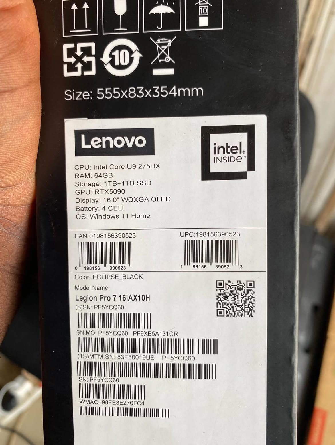 LENOVO LEGION PRO 7I GEN 10 16" (THE CURRENT FLAGSHIP)